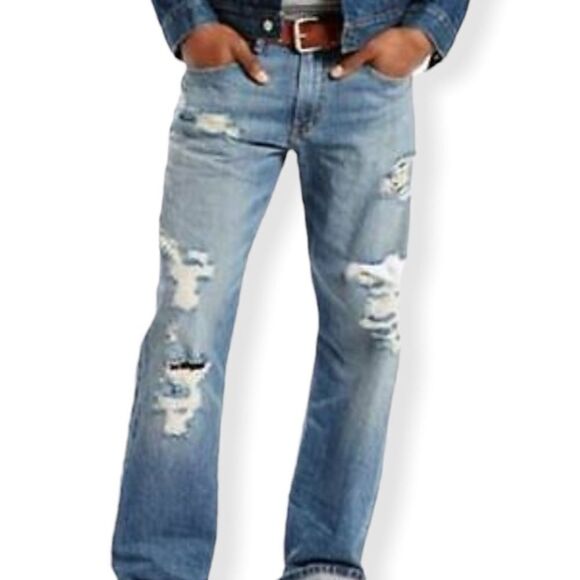 Levi's Distressed 569 Loose Straight Fit Jeans - Picture 2 of 13